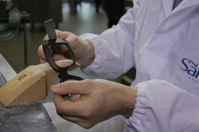 Hand craftsmanship displayed in Safilo Group Italian eyewear factory