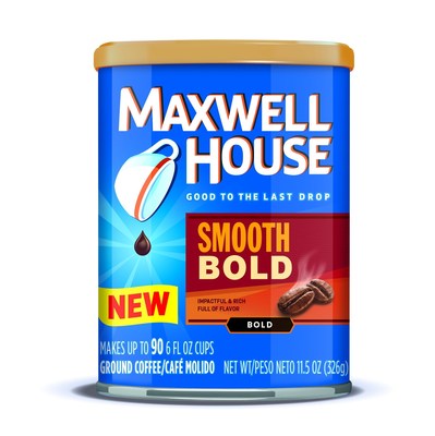 New Maxwell House Smooth Bold offers a deep and extra dark flavor.