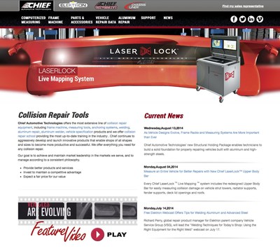 Chief Redesigns Website to Make Collision Repair Equipment, Data and Training Easier to Find