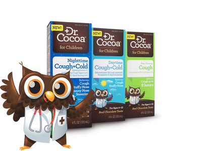 New Chocolate-Flavored Dr. Cocoa™ for Children, a Patented OTC Cough/Cold Line, Fights the Cold Symptoms, Not the Child