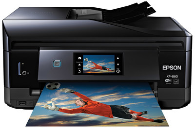 Ideal for families and photo enthusiasts, the Epson Epson® Expression®  Photo XP-860 Small-in-One™ printer outputs stunning, professional-quality photos with smooth gradations and amazing skin tones – up to 8” x 10” borderless – with six-color Claria®  Photo HD inks. This printer is also equipped with Epson Connect™ for the ability to access, print and scan documents, photos, emails and web pages from a tablet, smartphone or computer from literally anywhere in the world. Plus, edit, scan and share photos...
