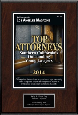 Attorney Sally S. Chan Selected for List of Top Rated Lawyers in CA