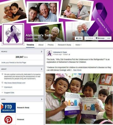 MediciGlobal's Alzheimer's Community Reaches 200,000 likes and more than half a million weekly visitors