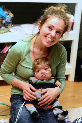 Jennifer Canvasser, founder of the NEC Society, with her son Micah who recently died of NEC