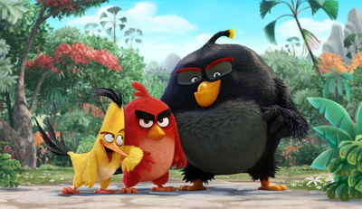 Chuck (Josh Gad), Red (Jason Sudeikis), Bomb (Danny McBride) in Columbia Pictures and Rovio's ANGRY BIRDS.