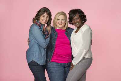 Three ambassadors, who are all breast cancer survivors, are leading the initiative this year for Lee National Denim Day. They are (left to right) Laura Renegar of Charlotte, N.C.; Catherine Aplin of Macon, GA; and Beth Borden-Goodman of Atlanta.