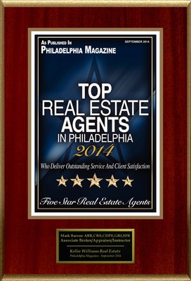 Mark Barone Selected For "Top Five Star Real Estate Agents In Philadelphia"