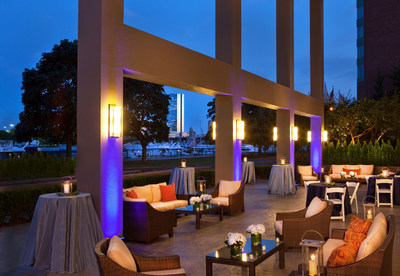 The Riverside Terrace at the Royal Sonesta Boston overlooks the spectacular Boston skyline and is ideal for special events.