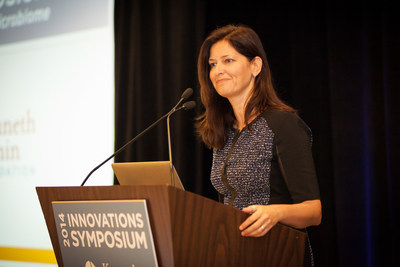Jennifer Rainin, CEO of the Kenneth Rainin Foundation, welcomes scientists to the Foundation's Innovations Symposium, a forum that brings together an array of experts, researchers and thought-provoking keynote speakers to share best practices and novel approaches to looking at Inflammatory Bowel Disease.