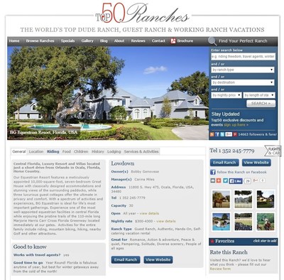BG Equestrian Resort featured in Top50 Ranches.