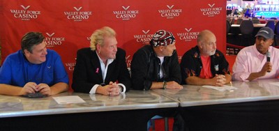 Valley Forge Casino Resort Chef and TV personality Tony Clark, Former Flock of Seagulls guitarist and Rockin' Road Grill host Eddie Berner, Food Network Extreme Chef Winner Terry French, Pitmaster BBQ Glen Gross and Opinionated Palate owner Barry Saxton met at the Valley Forge Casino Resort Thursday for a preview of the Philadelphia Food, Wine and Spirits Festival.