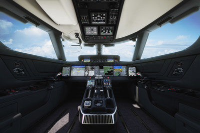 Gulfstream Symmetry Flight Deck with Honeywell Primus Epic avionics.
