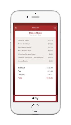 OpenTable diners can now settle the check using Apple Pay.