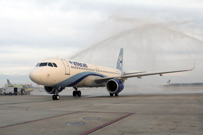 Interjet lands in Houston with nonstop service to Monterrey, Mexico.
