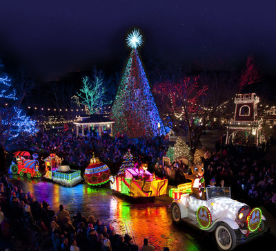 Silver Dollar City presents the new $1 million Rudolph's Holly Jolly(TM) Christmas Light Parade for its An Old Time Christmas festival, running through December 30 at the theme park in Branson, Mo.
