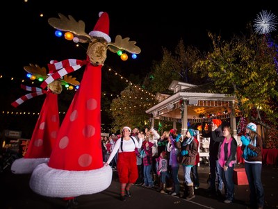 Silver Dollar City's new Christmas light parade includes 33 costumed characters including 14-foot moose.