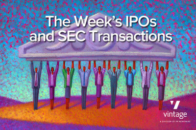 Stay updated on the week's IPOs and Transactions on the Building Shareholder Confidence blog, http://irblog.prnewswire.com