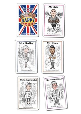 The Classic British Card Game 'Happy Families' Is Brought up to Date with the 'Politically Incorrect Happy Families' Series