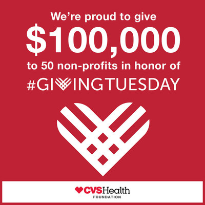 #GivingTuesday is a global movement dedicated to giving back. The CVS Health Foundation is giving away $100k today to organizations our colleagues volunteer with!