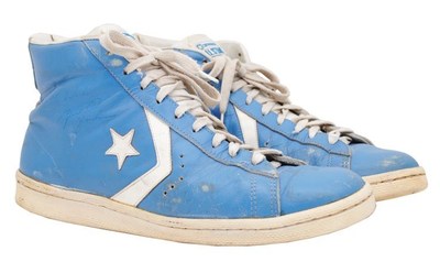 Michael Jordan's University of North Carolina Tar Heels 'Freshman Year' game-used and autographed sneakers. $5,000 reserve. Grey Flannel Auctions image