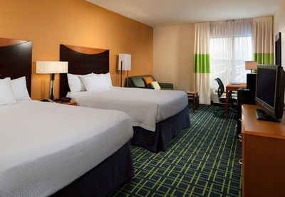 Fairfield Inn & Suites Orlando at SeaWorld and SpringHill Suites Orlando at SeaWorld entices holiday travelers to experience the magic of SeaWorld's Christmas Celebration(TM) with special rates. Image is a representation of guest rooms in Fairfield Inn & Suites. For information, visit www.fairfieldinnandsuitesseaworld.com or call 1-407-354-1139.