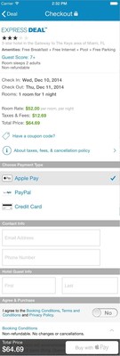 Priceline.com Becomes First Major Online Travel Agency to Integrate Apple Pay Into its Newly Updated iOS 8 App