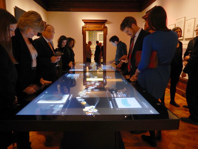 At the heart of the New Cooper Hewitt Experience are a series of large size, high-resolution multitouch media tables.  Here twin 84" 4K UHD multitouch tables designed and developed by Ideum are in one of the main gallery spaces. In all, over 2 tons of touch tables and touch walls were developed by Ideum and shipped to New York City for this exhibition. Learn more at: www.ideum.com