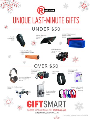 RadioShack has a wide array of unique gifts and last-minute additions that can turn a ho-hum holiday into an epic celebration.