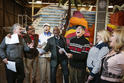 Co-anchor of "Today" Al Roker, along with the cast of "The Love Boat," sing the show's theme song in front of Princess Cruises' Rose Parade float. Pictured with Roker, from left from right: Fred Grandy, Ted Lange, Bernie Kopell, Gavin MacLeod, Lauren Tewes and Jill Whelan.