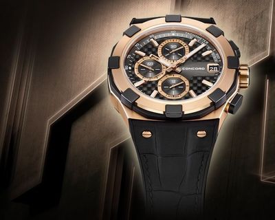 Concord C1 Chronograph Gold Watchmaking Design Inspired By Luxury Car Materials