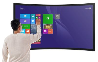 FlatFrog is the First Company to Demonstrate 78" InGlass™ Curved High Resolution Multi-Touch Touchscreen