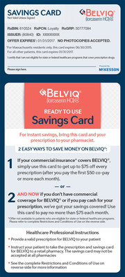The Savings Card for BELVIQ® can be obtained at physician offices & pharmacies or via www.BELVIQ.com/registration/