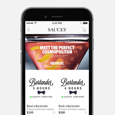 SAUCEY Launches Mixologists-on-Demand And Announces Cocktail Packages With Absolut Vodka