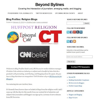 The Beyond Bylines blog covers the intersection of journalism, emerging media, and blogging