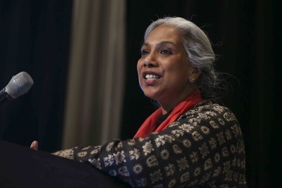 Anita George, Senior Director of Global Practice on Energy and Extractive Industries for the World Bank, speaks about financing solutions to end extreme energy poverty at the SunEdison Eradication of Darkness Summit.