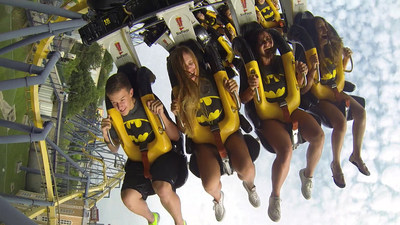 Riders experience a gravity-defying role reversal this summer when BATMAN(TM): The Ride flips backwards for a limited time at Six Flags Great Adventure.
