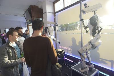 Pole Dancing Robots Draw Crowds to Major London Tech Startup Event