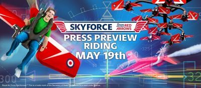 Press Preview of the New Red Arrows Skyforce Ride at Blackpool Pleasure Beach