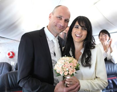 Wedding Above the Clouds on Turkish Airlines Flight