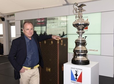 Michael Burke, CEO of Louis Vuitton, Congratulates the Winner of the First Louis Vuitton America's Cup World Series