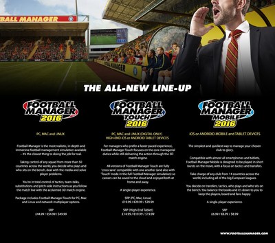 Football Manager 2016: All-New Squad Unveiled