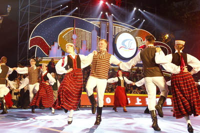 The folk dance performance group from Latvia