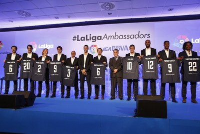 Figo, Roberto Carlos, Karembeu und Kluivert sind einige der Botschafter von La Liga BBVA für ihre internationale Expansion