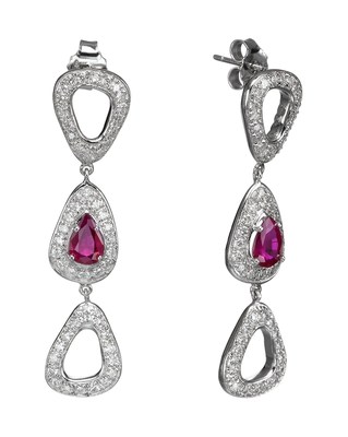Cyber Monday Diamond Deals from Israel offer specially picked diamonds and diamond jewelry at great prices. These unique earrings by Aradama, with diamonds and rubies in 18 k gold, sell on the site for $7,840 instead of $9,800.
