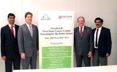 Accutest and Fox Chase Cancer Center - Temple Health Form Strategic Partnership on Clinical Trials for Oncology