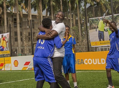 Shell and Akon Unveil Africa's First Player and Solar Powered Football Pitch in Lagos