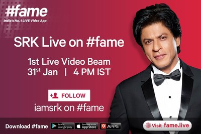 Global Superstar Shah Rukh Khan to Beam Live on #fame