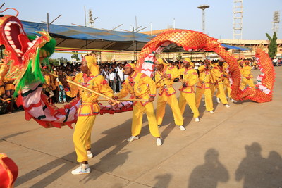 Benin Cultural Centre students Dragon Dance Word