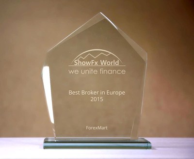 ShowFx World, The Premier Organizer of High-Profile Forex Events Worldwide, Recognizes the Excellence of ForexMart in its Field by Granting ForexMart the Awards for "Best Broker in Europe 2015"