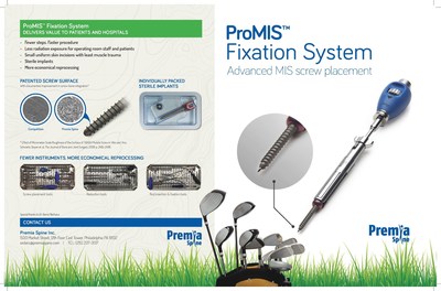 Premia Spine lance le ProMIS™ Fixation System